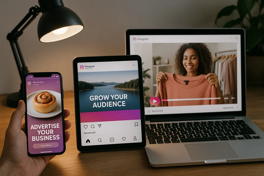 Instagram ad interface